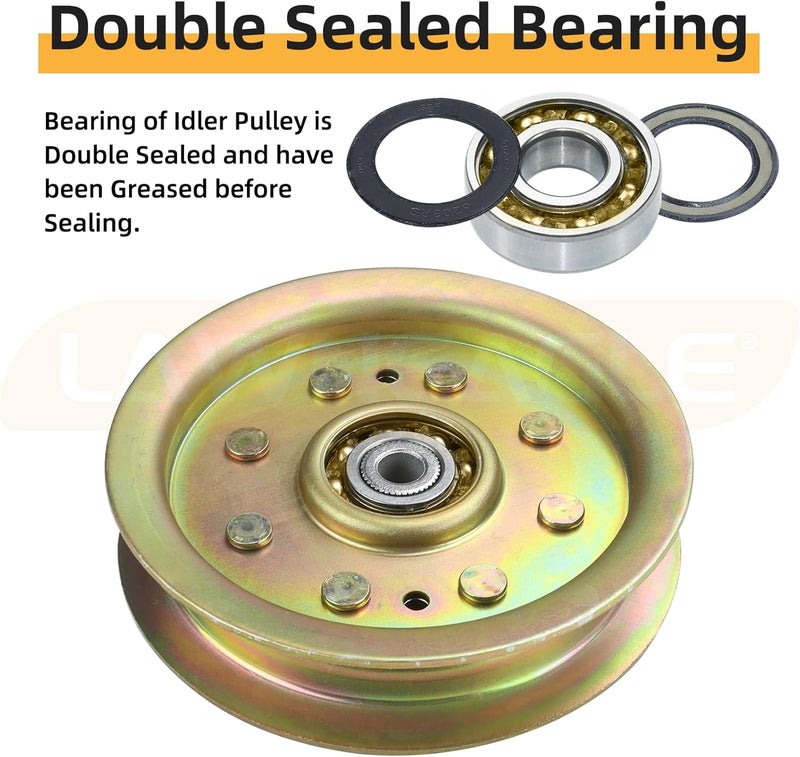 LANEAGLE 756-04129B Idler Pulley 4.25 Replaces Troy Bilt Pulley 753-08171 Idler Pulley Kit, Cub Cadet 756-04129 Idler Pulley 756-04129, 756-04129C, 753-08068 for Cub Cadet RZT50 Idler Pulley - Image 5